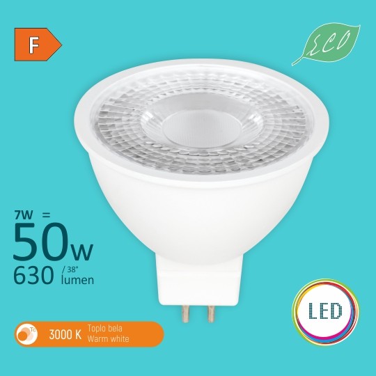 Sijalica LED GU 5,3 M2 (mr16)  7W 230V 3000K ECO  Mitea — slika 1