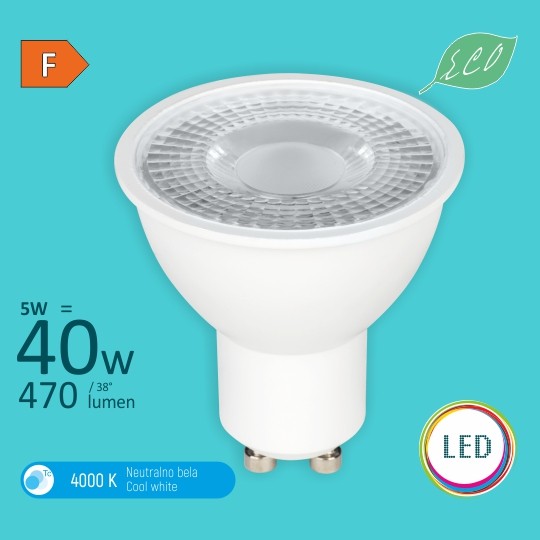 Sijalica LED GU10  M2 5W  4000K 220V  Mitea — slika 1