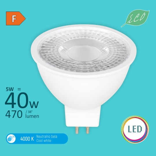 Sijalica LED GU 5,3 (mr16)  5W  4000K 170-250V MITEA — slika 1