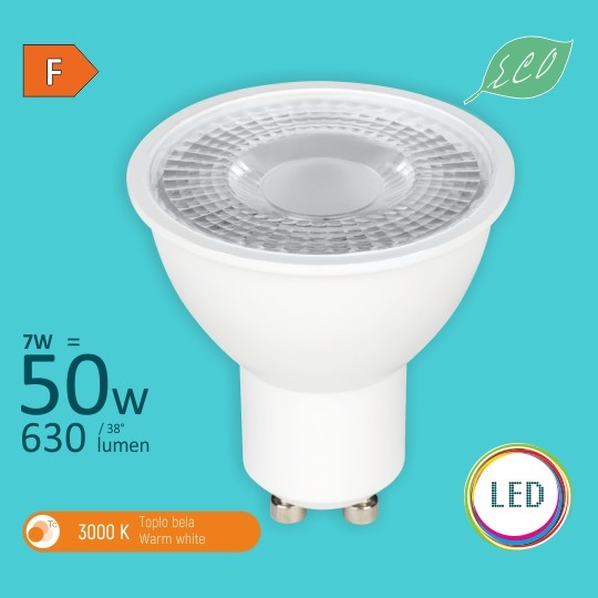 Sijalica LED GU10  7W M2 3000K LED sijalica 170-240V Mitea — slika 1