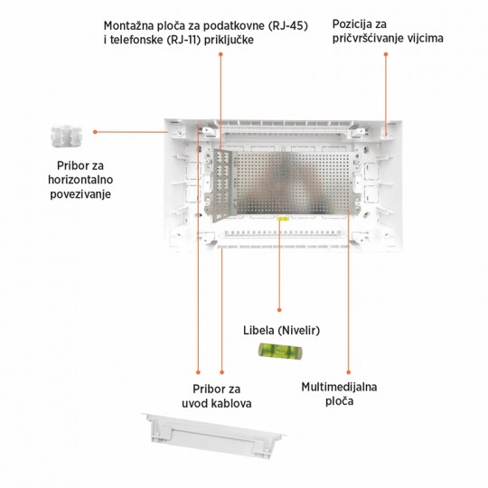 Razvodna tabla multimedija Panasonic ugradna 16N 1M 1 red tamno siva BQDTM1LV21-EU2 — slika 2