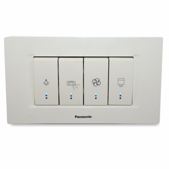 Prekidač za svjetlo Panasonic 1M INDIKATORSKI sa indikatorom beli 16A WT8(WVTT10021WH)04 EU2 Thea Modular — slika 2