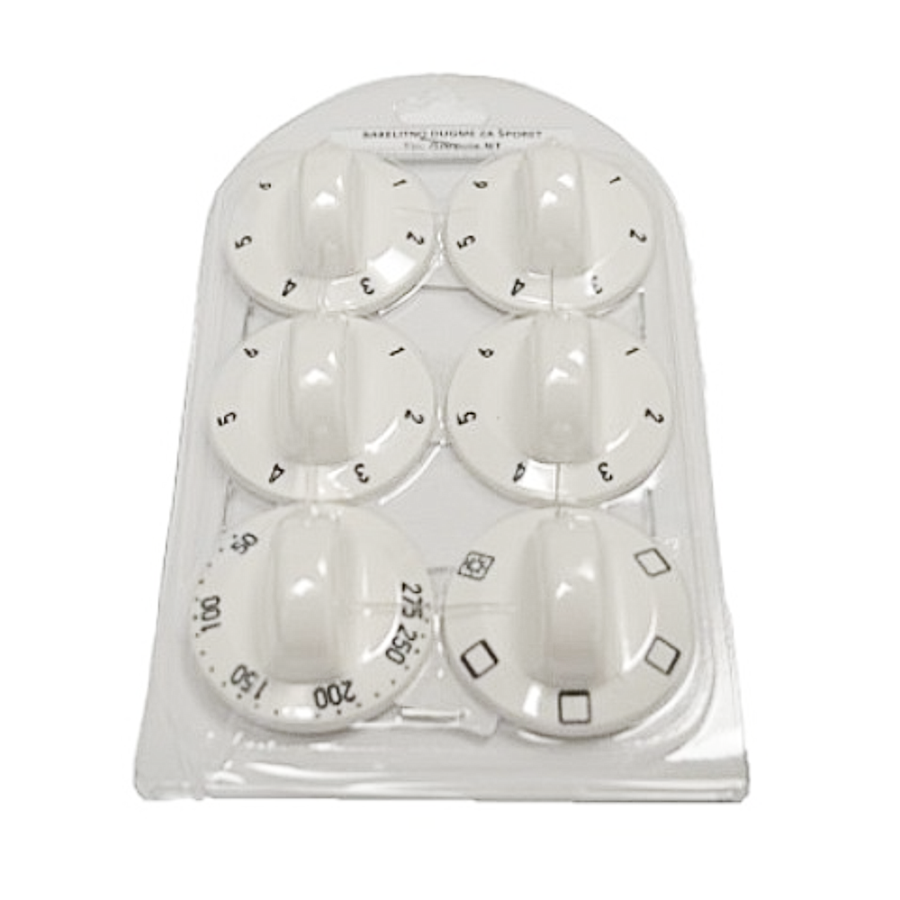 Dugme šporeta Gorenje bakelitno bijelo, set 6/1 408UN099 — slika 1