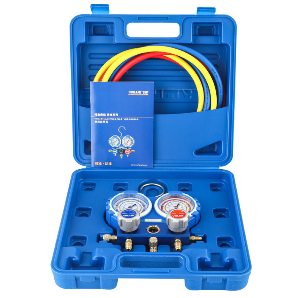 Manometar u koferu sa crijevima Value VMG-2-R410a-02 — slika 1