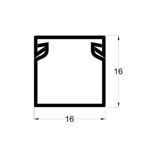 Kanalica samoljepljiva PVC ME-16x16mm 2m Mitea — slika 2