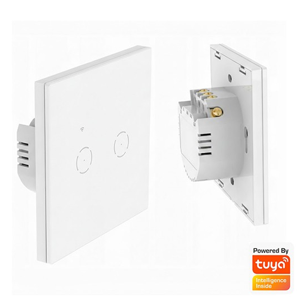 Prekidač pametni MS-701-2-W II bijeli TOUCH serijski WiFi smart 10A 2.4GHZ — slika 2