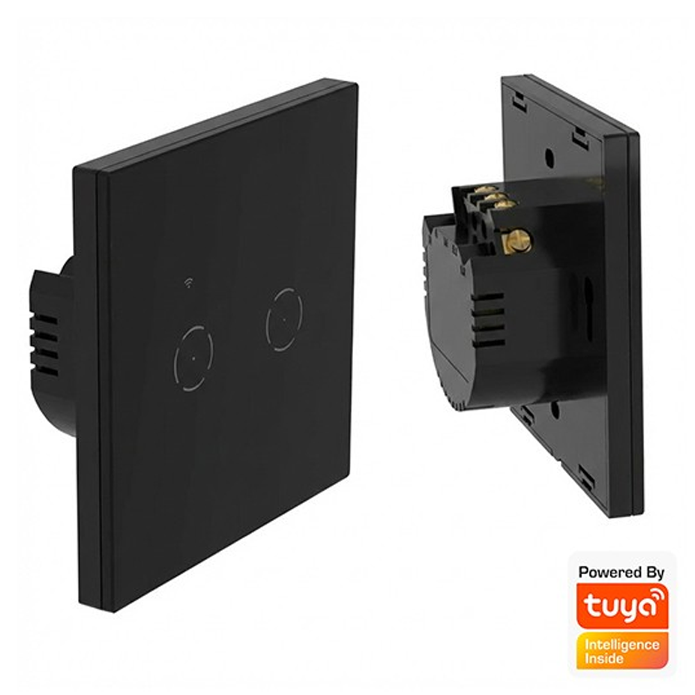 Prekidač pametni MS-701-2-C II crni TOUCH serijski  WiFi smart 10A 2.4GHZ — slika 2