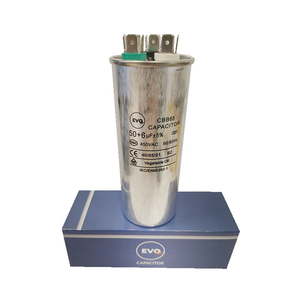 Kondenzator za klimu 50+6μF metalni — slika 1