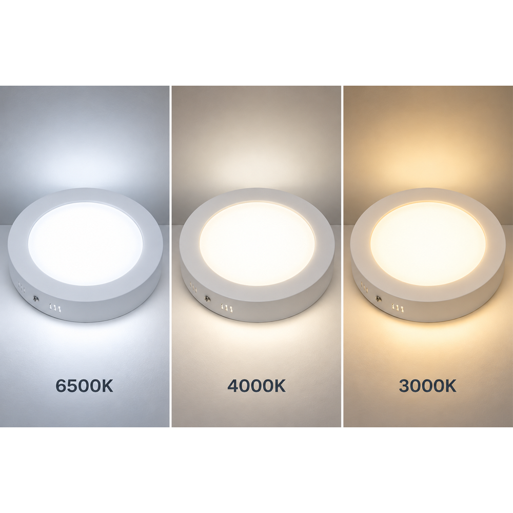Panel LED nadgradni okrugli 18W 3000K — slika 3