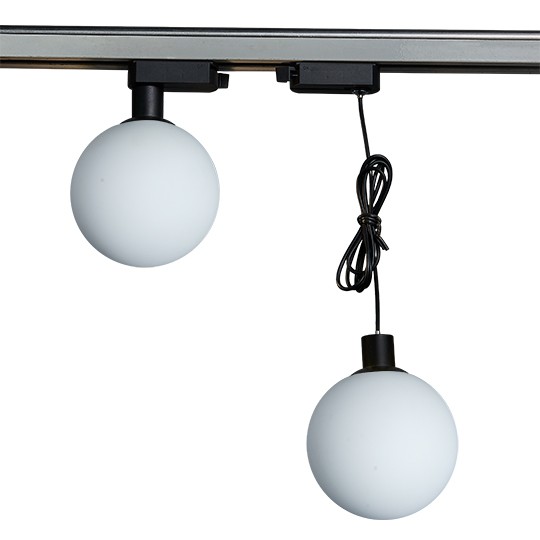 Šinska visilica kugla M205021-B crna+bijelo staklo G9 LED 3W 4000K — slika 2