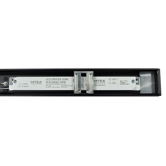 Svjetiljka linearna  (visilica ili nadgradna)M203840-C 30W 170~240V 3CCT 3000/4000/6500K crna L600 x W50 x H50mm LED)
 nizajuća (linkabilna) 3000lm Mitea Lightin — slika 2